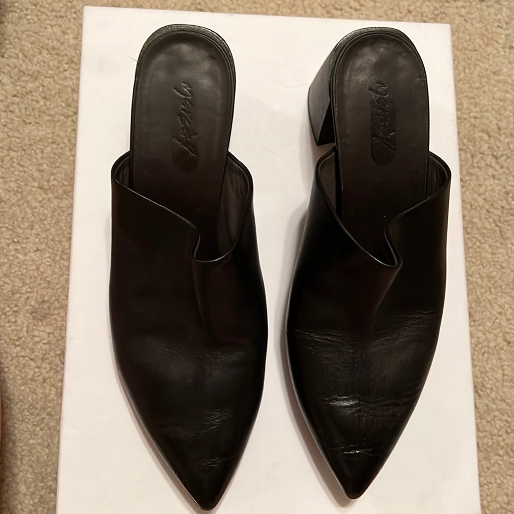 Marsell Leather Block Heel Mules